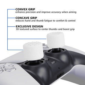 Playpssilikon beyaz 10 adet evrensel Joystick Thumbstick PS5 Xbox One anahtarı Pro denetleyici için kapak - Product Image 6