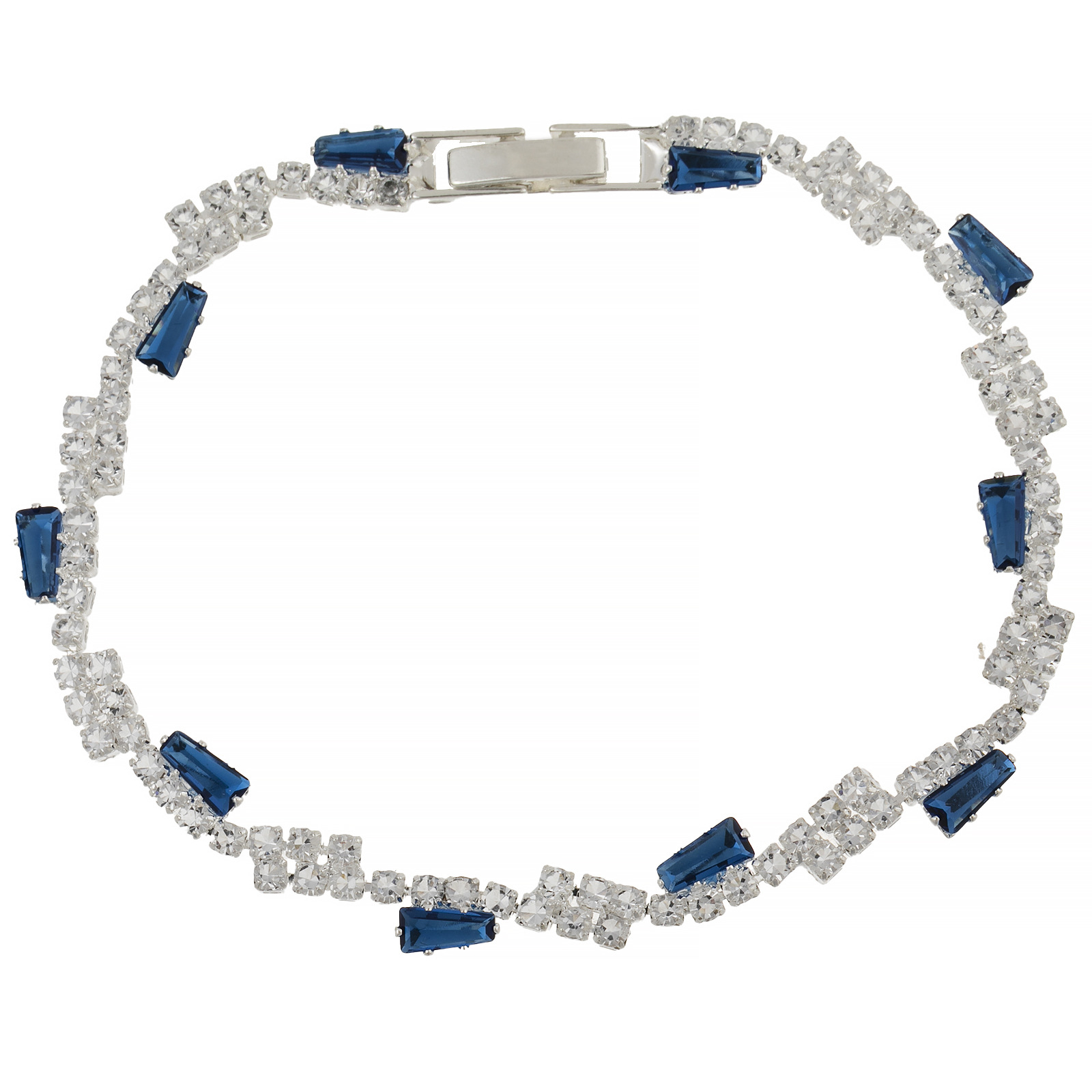Diamant bleu profond argenté