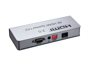 HDMI 2,0 y HDCP 2,2 3D HDMI Splitter 1 en 2 puertos de salida HDMI Splitter 1x2 con extensión IR EDID - Product Image 3