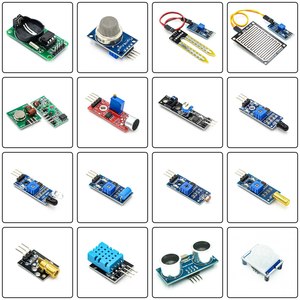 16 unids/lote Raspberry Pi 3 y Raspberry Pi 2 el paquete de módulo de sensor Kit de Inicio 16 tipos de sensor 16 en 1 módulos de sensores