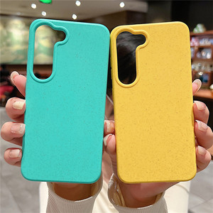 Môi trường rơm lúa mì trường hợp điện thoại cho Samsung S25 S24 S23 siêu S22 cộng với S21 FE A54 A34 A14 A13 5g phân hủy sinh học Bìa - Product Image 1