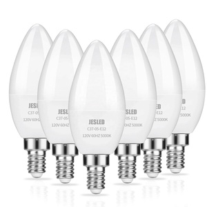 Paketlenmiş LED şamdan ampul E12 E14 E26 E27 tavan vantilatörü ampuller B11 tipi B LED ampul 4W 5W 6W 7W B35 C37 CE UKCA Listed listelenen - Product Image 1