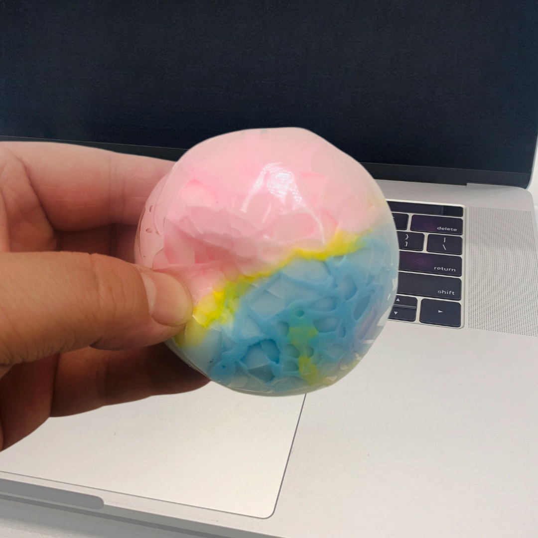Bola Crujiente Tricolor Macaron de 7CM