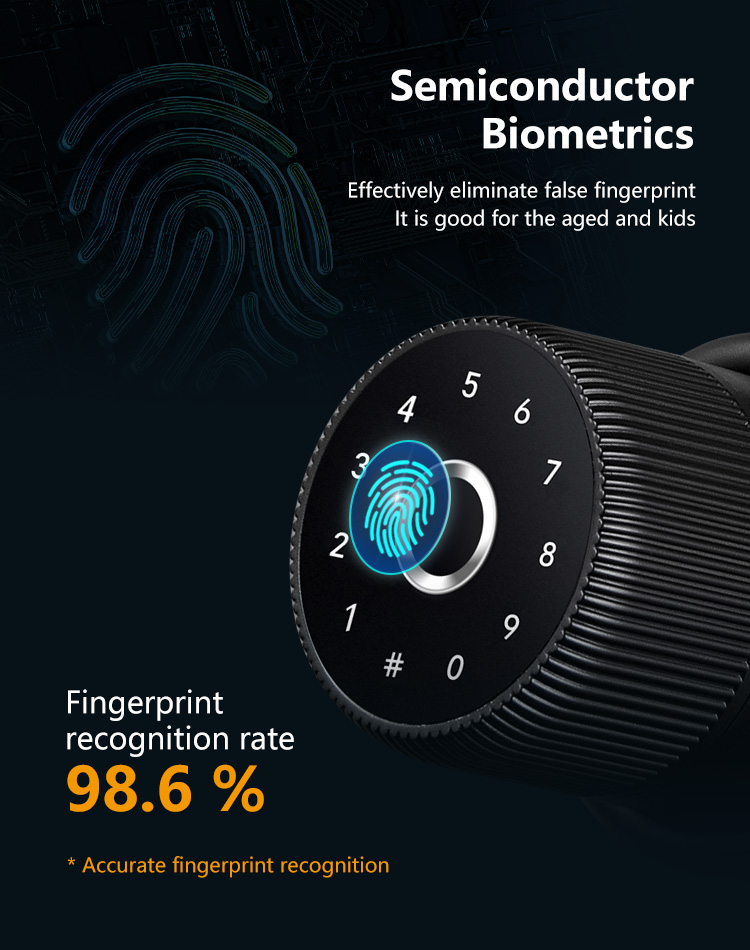 Luxury TTlock APP Digital Door Knob Rfid Card Key Digit Fingerprint Smart Lock
