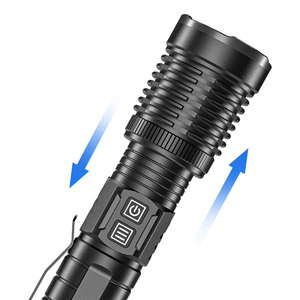2021ใหม่ที่มีประสิทธิภาพมากที่สุดไฟฉาย LED ซูม USB ชาร์จยุทธวิธีแสงแฟลช XHP99ไฟฉาย18650 26650มือถือแสง - Product Image 3