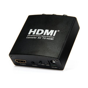 Convertidor AV a HDMI de cable Premium Video compuesto AV + Audio a escalador HDMI Decodificador digital 3D incorporado para DVD