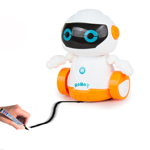 Novelty Magic Toy Draw Line Tracking Robot Follower Inductive Sensor Electronic Robots STEM Educational Kids Drawing Robot Toy