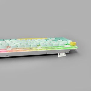 Teclado transparente de Metal ligero RGB para juegos con cable USB teclado flotante con retroiluminación con botón de ajuste de sonido, - Product Image 4