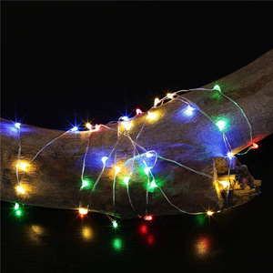 Tira de luces <span class=keywords><strong>Led</strong></span> con Control remoto para decoración navideña, tira de luces de colores RGB con batería de 3AA y 8 modos de iluminación, 100 LEDS, IP68, 33 pies - Product Image 2