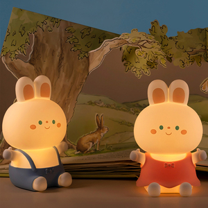 Silicone Cute Bunny Table Lamp Rechargeable Pat Control Lovely Animal Smart Night <strong>Light</strong> With <strong>Timer</strong> for Room Study Deco - Product Image 2