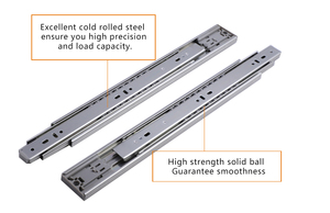Phần Cứng Đồ Nội Thất 45Mm Thanh Trượt Đẩy Mở 3 Lần Mở Rộng Hoàn Toàn Thanh Trượt Có Thể Co Rút - Product Image 4