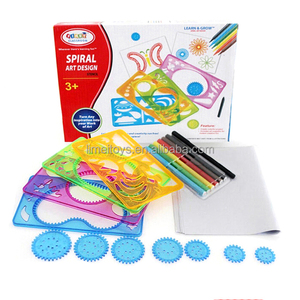 Spirograph cetvel çizim seti plastik grafik modeli cetvel çocuk oyuncakları spirograph - Product Image 1