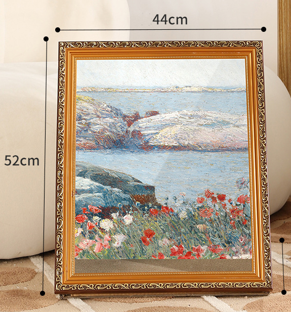 Paysage de la mer + cadre vintage
