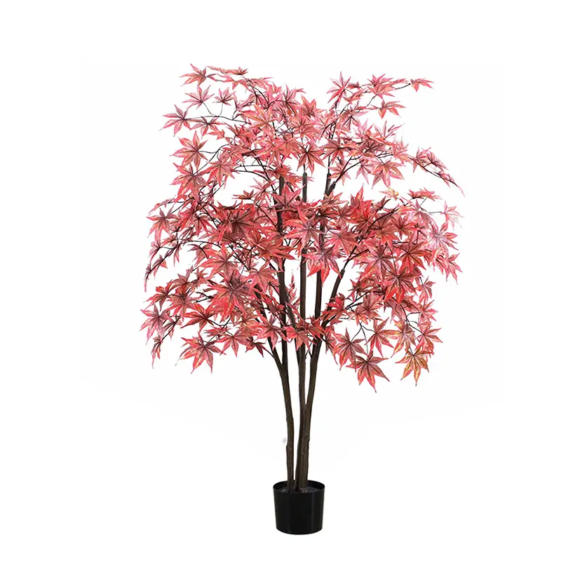 Red maple árvores jardim greening folhagem plantas 150cm base atacado modelagem de árvores vermelho maple