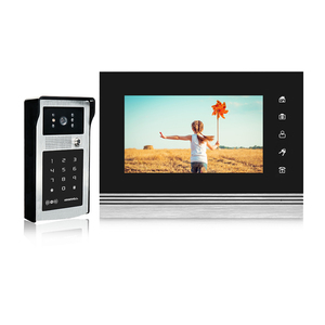 Di alta qualità 4 filo citofono video 7 pollici di memoria con fotocamera impermeabile video citofono sistema per la sicurezza domestica - Product Image 1