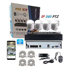 Neues Netzwerk kamerasystem Outdoor Wasserdicht 5MP Poe 360 ° Mobile Fernbedienung per Telefon und Computer CCTV IP 4 Camera Kit - Product Image 1