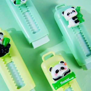 Phim Hoạt Hình Hình Dạng Động Vật Đẩy Kéo Tẩy Cho Trẻ Em Văn Phòng Phẩm Nguồn Cung Cấp Gấu Trúc Cao Su Với Bìa Quà Tặng Cho Các Trường Học Sinh Sử Dụng - Product Image 3