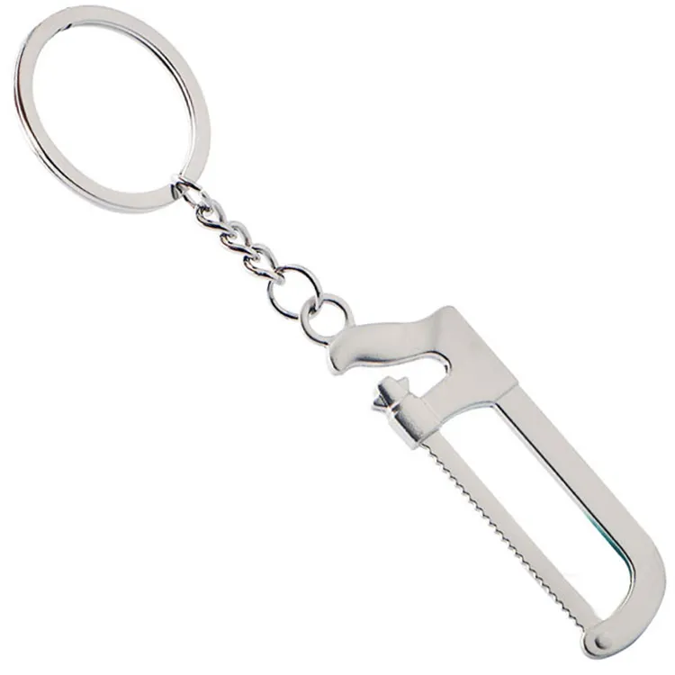 OEM shape custom 3d saw metal keychain for promotion