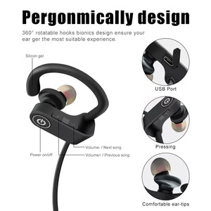 New <strong>Products</strong> 2022 Mobile Phone Accessories Sport Earphone &amp; Headphone With Hook Wireless Neckband Electronics - Product Image 3
