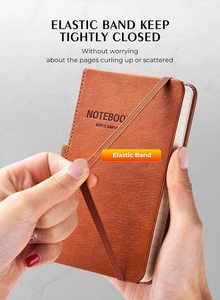 Mini Journal <strong>Notebook</strong> Thick Lined Paper <strong>Small</strong> <strong>Notebook</strong> Pocket <strong>Notebook</strong> with Inner Pockets Cover Letter <strong>Embossing</strong> Design - Product Image 4