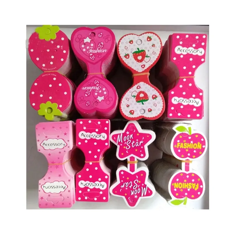 Boîte à accessoires pour enfants, originale d'usine, coffret cadeau, pince pour fille, carte en broche pour cheveux rose