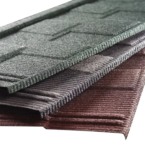 Yüksek kaliteli renkli taş çip kaplanmış metal çatı kiremitleri/çelik çatı kiremiti levha/renk çatı fiyat filipinler