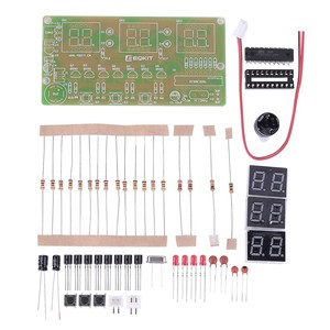 C51 6 bit Digital Tube Clock Kit fai da te Kit sveglia elettronica con cicalino LED Display componenti saldatura Practice Suite - Product Image 4