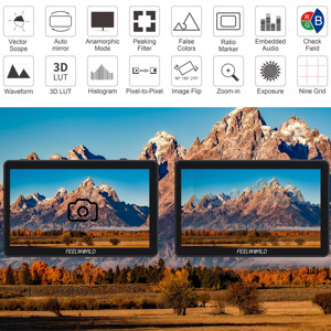 FEELWORLD kamera layar sentuh LUT 3D, monitor bidang dslr 4K, dukungan IPS FHD1920x1080, monitor layar sentuh F6 PLUS V2 <span class=keywords><strong>6</strong></span> inci - Product Image 3