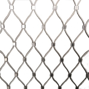 Hochfester günstiger Preis Edelstahl Drahtseil Mesh Zaunnetz für Brücken schutz - Product Image 1
