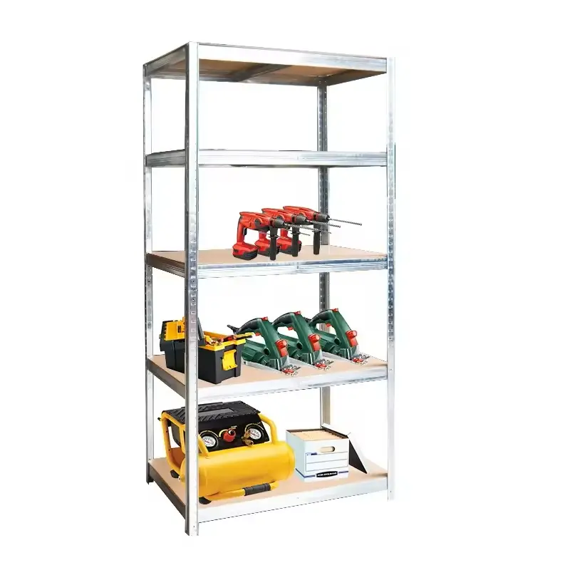 Su misura magazzino industriale regolabile leggero acciaio zincato Rack Garage Boltless 5 livelli di stoccaggio in metallo scaffale