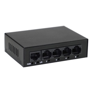 Excelente 5 puertos 10/100Mbps LAN Switches Interruptor de transferencia automática Mini con caja de metal para red CCTV