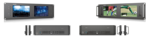 LILLIPUT RM-7028S 2*7&quot; 3RU Pull-out Rack Mount Video Monitor with 1280*800 <strong>LED</strong> IPS Screen SDI, HDMI, <strong>YPbPr</strong> for Broadcasting - Product Image 2