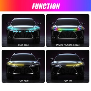 ไฟฝากระโปรงหน้ารถ LED 12V RGB พร้อมสัญญาณเลี้ยว DRL ควบคุมแอปไฟนีออนสำหรับวิ่งกลางวันโคมไฟตกแต่งรถยนต์ - Product Image 5