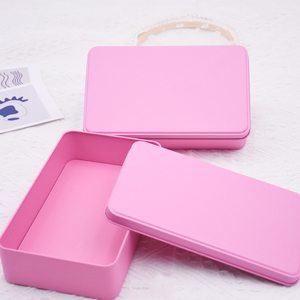 19*12 * 4.8厘米多色矩形金属罐空礼品储物罐 - Product Image 1