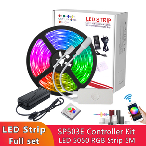 SP503E Smart Wifi <strong>LED</strong> Dimming Controller Set with 5m 5050 RGB Color Light Bar 300LEDs DC12V <strong>5A</strong> Power Supply Alexa Voice Control - Product Image 2