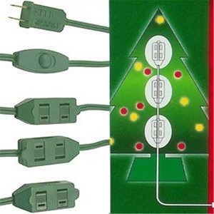 สายไฟพีวีซี XLPE SPT2 18AWG 2C STP-2สีเขียว9เต้าเสียบสายไฟต่อพ่วงทรงลูกบาศก์สำหรับต้นคริสต์มาส - Product Image 6