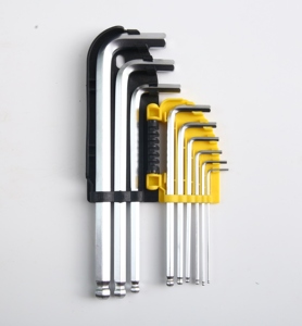 9ชิ้นชุดเครื่องมือซ่อมจักรยานจักรยานหลายแบบชุดเครื่องมือประแจกุญแจดาว Torx อัลเลนรูปตัว L เมตริก SAE - Product Image 1