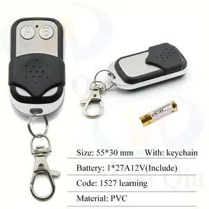 Universal 433 MHz kabellose Funksteuerung 2 Tasten fernbedienung Metallschalenbatterie inklusive Lernen Code - Product Image 5