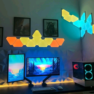 Factory Wholesale High Quality New <strong>Design</strong> Modern Novelty Color Rgb <strong>Led</strong> Triangle Effect Light - Product Image 2