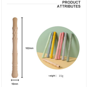 Hot bán BPA free mềm máy rửa chén an toàn Silicone mọc răng Đồ chơi nhai rơm cho trẻ sơ sinh và trẻ mới biết đi cấp thực phẩm bé teethers - Product Image 6