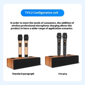 Integrado para Bluetooth Speaker Microfone K Song Som Computador Wireless Home KTV Som Sistema para Festas Retail Box Incluído