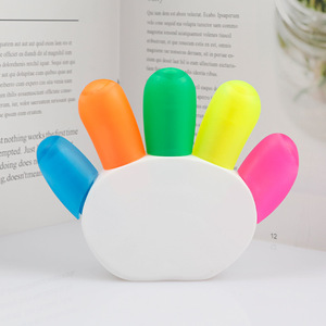 Nuovo arrivo vendita calda interessante 5 in 1 Mini evidenziatore pennarelli creativi a forma di mano colorato penne evidenziatore per bambini - Product Image 2
