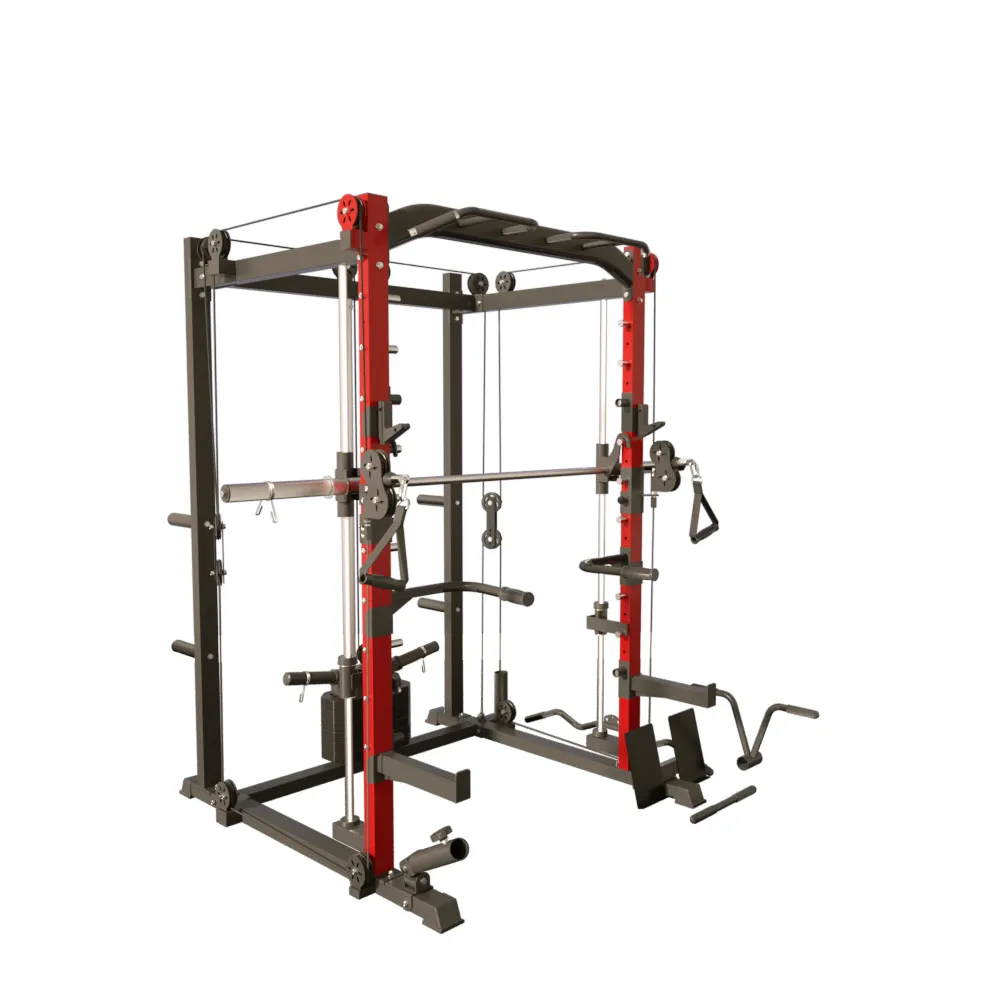 Tudo em um equipamento desportivo multi função ginásio equipamentos poder rack smith máquina abrangente Fitness exercício