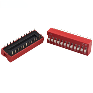 1-12 Way 2.54mm Red Dip <strong>Switch</strong> Snap Toggle <strong>Switches</strong> Plastic Material - Product Image 3