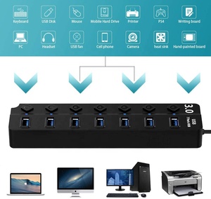 7 porte USB 3.0 Hub con Power Switch Individuali per Desktop, Laptop, Notebook e più - Product Image 3