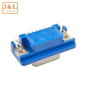 批发-sub DB15连接器印刷电路板安装HD15P直角公插头直角D SUB 9Pin DB9螺钉连接器，用于印刷电路板安装
