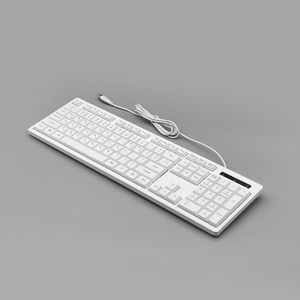 Teclado de ordenador básico con cable USB, tecla de entrada de una sola fila para Windows, PC y ordenador portátil, operación óptica, Material plástico - Product Image 5