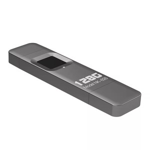 2合1自定义USB 2.0闪存驱动器，带有指纹加密，适用于PC和智能手机的安全金属Pendrive - Product Image 1