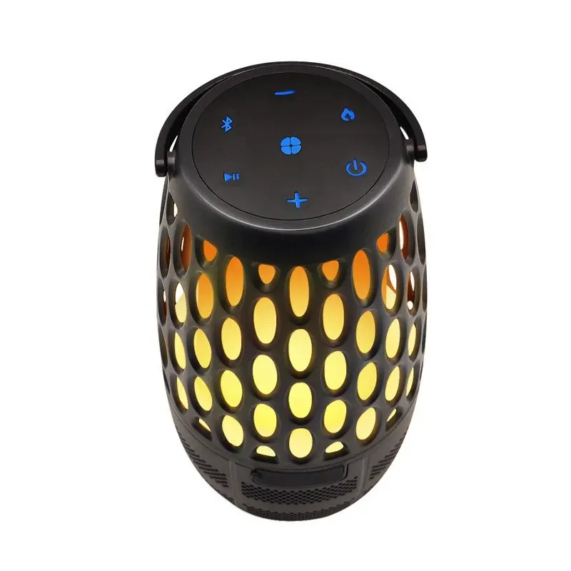 LED rüzgara dayanıklı çakmak lamba Bluetooth hoparlör TWS taşınabilir müzik çalar ev arkadaş için açık işık kablosuz hoparlör hediye kutusu