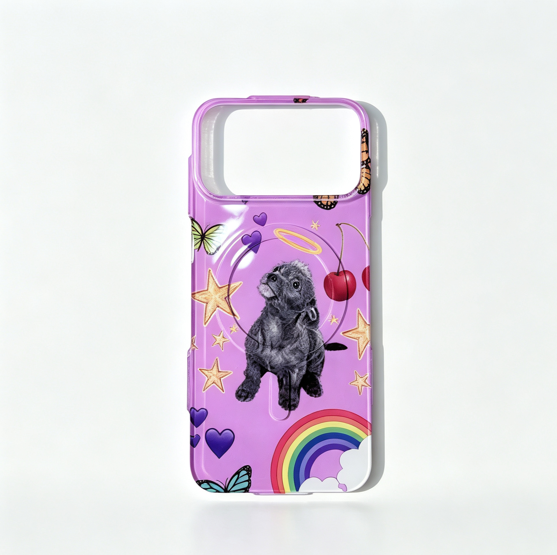 Arc-en-ciel de chiot violet